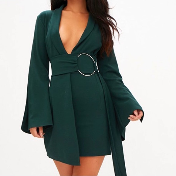 PrettyLittleThing Dresses & Skirts - NWT Green Belted O Ring Dress